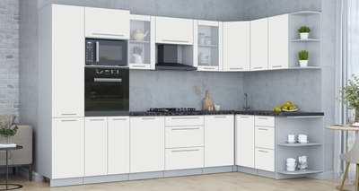 Кухонный гарнитур Интерлиния Мила Пластик 1.68x3.2 PR