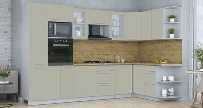 Кухонный гарнитур Интерлиния Мила Пластик 1.68x3.2 PR