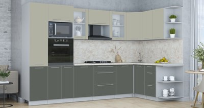 Кухонный гарнитур Интерлиния Мила Пластик 1.68x3.2 PR