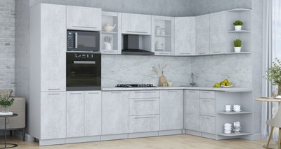 Кухонный гарнитур Интерлиния Мила Пластик 1.68x3.2 PR