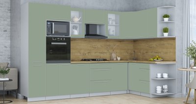 Кухонный гарнитур Интерлиния Мила Пластик 1.68x3.2 PR