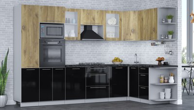 Кухонный гарнитур Интерлиния Мила Пластик 1.68x3.2 PR