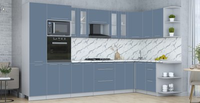 Кухонный гарнитур Интерлиния Мила Пластик 1.68x3.4 PR