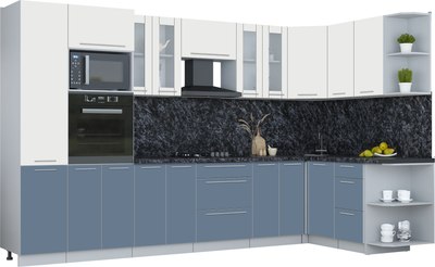 Кухонный гарнитур Интерлиния Мила Пластик 1.68x3.4 PR - фото