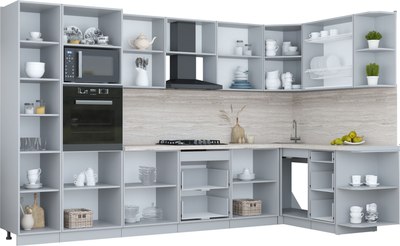 Кухонный гарнитур Интерлиния Мила Пластик 1.68x3.4 PR