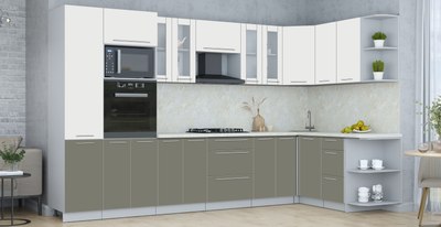 Кухонный гарнитур Интерлиния Мила Пластик 1.68x3.4 PR