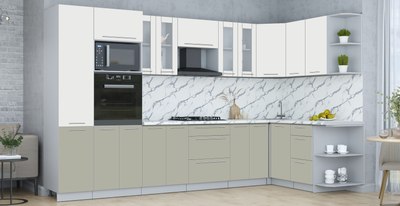 Кухонный гарнитур Интерлиния Мила Пластик 1.68x3.4 PR