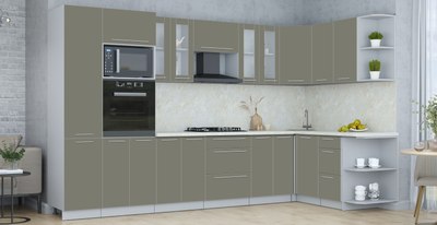 Кухонный гарнитур Интерлиния Мила Пластик 1.68x3.4 PR