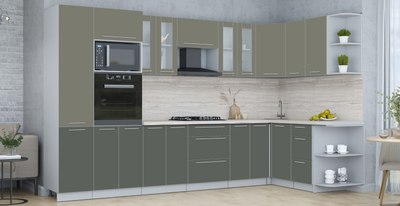 Кухонный гарнитур Интерлиния Мила Пластик 1.68x3.4 PR