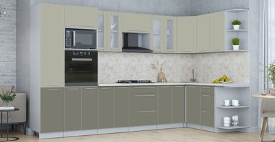 Кухонный гарнитур Интерлиния Мила Пластик 1.68x3.4 PR