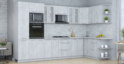 Кухонный гарнитур Интерлиния Мила Пластик 1.68x3.4 PR