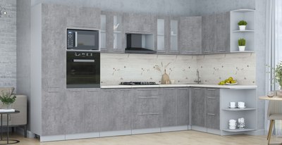 Кухонный гарнитур Интерлиния Мила Пластик 1.68x3.4 PR