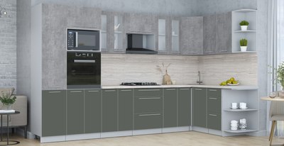 Кухонный гарнитур Интерлиния Мила Пластик 1.68x3.4 PR