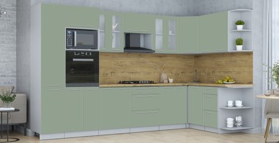 Кухонный гарнитур Интерлиния Мила Пластик 1.68x3.4 PR