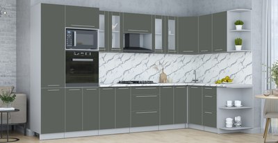 Кухонный гарнитур Интерлиния Мила Пластик 1.68x3.4 PR