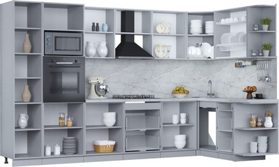 Кухонный гарнитур Интерлиния Мила Пластик 1.68x3.4 PR