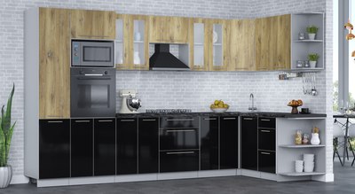 Кухонный гарнитур Интерлиния Мила Пластик 1.68x3.4 PR