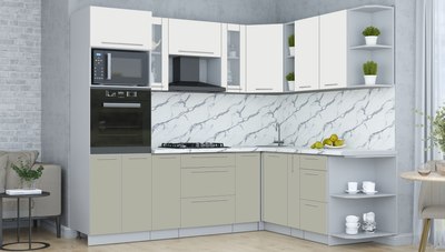 Кухонный гарнитур Интерлиния Мила Пластик 1.88x2.4 PR