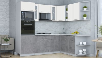 Кухонный гарнитур Интерлиния Мила Пластик 1.88x2.4 PR