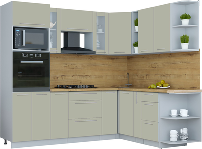 Кухонный гарнитур Интерлиния Мила Пластик 1.88x2.4 PR - фото