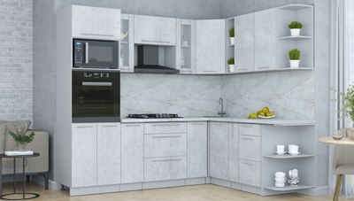 Кухонный гарнитур Интерлиния Мила Пластик 1.88x2.4 PR