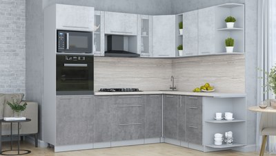 Кухонный гарнитур Интерлиния Мила Пластик 1.88x2.4 PR