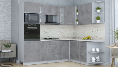 Кухонный гарнитур Интерлиния Мила Пластик 1.88x2.4 PR