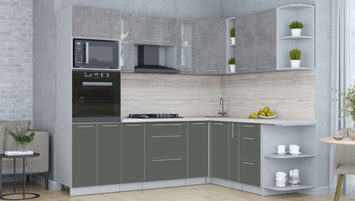 Кухонный гарнитур Интерлиния Мила Пластик 1.88x2.4 PR