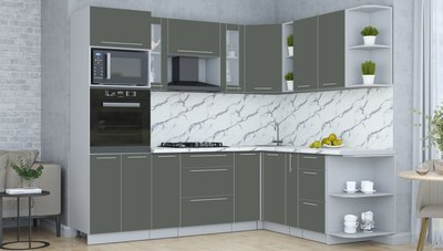 Кухонный гарнитур Интерлиния Мила Пластик 1.88x2.4 PR