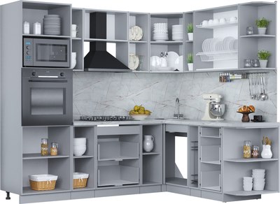 Кухонный гарнитур Интерлиния Мила Пластик 1.88x2.4 PR