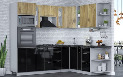 Кухонный гарнитур Интерлиния Мила Пластик 1.88x2.4 PR