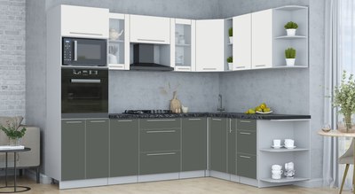 Кухонный гарнитур Интерлиния Мила Пластик 1.88x2.6 PR