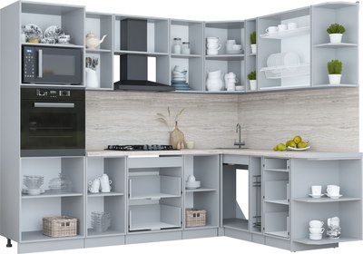 Кухонный гарнитур Интерлиния Мила Пластик 1.88x2.6 PR