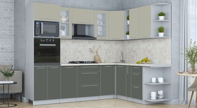 Кухонный гарнитур Интерлиния Мила Пластик 1.88x2.6 PR