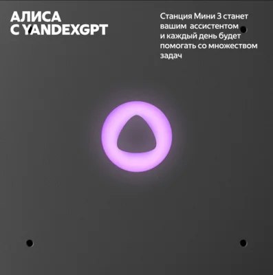 Умная колонка Яндекс Станция Новая Мини 3 YNDX-00027TRQ