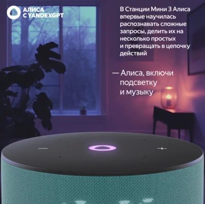 Умная колонка Яндекс Станция Новая Мини 3 YNDX-00027TRQ