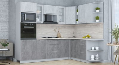 Кухонный гарнитур Интерлиния Мила Пластик 1.88x2.6 PR