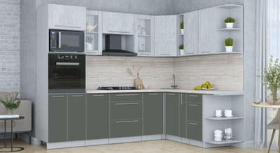 Кухонный гарнитур Интерлиния Мила Пластик 1.88x2.6 PR