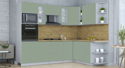 Кухонный гарнитур Интерлиния Мила Пластик 1.88х2.6 PR