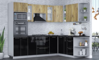 Кухонный гарнитур Интерлиния Мила Пластик 1.88x2.6 PR