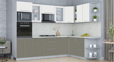 Кухонный гарнитур Интерлиния Мила Пластик 1.88x2.8 PR