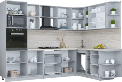 Кухонный гарнитур Интерлиния Мила Пластик 1.88x2.8 PR