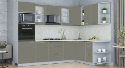 Кухонный гарнитур Интерлиния Мила Пластик 1.88x2.8 PR