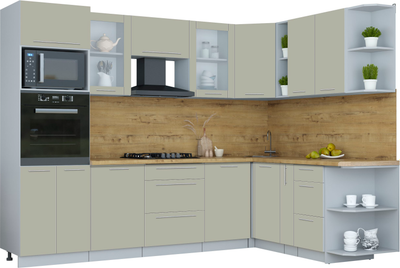 Кухонный гарнитур Интерлиния Мила Пластик 1.88x2.8 PR - фото