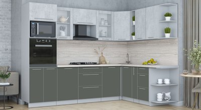 Кухонный гарнитур Интерлиния Мила Пластик 1.88x2.8 PR