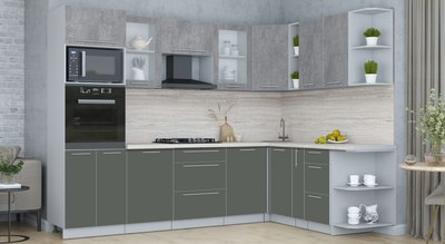 Кухонный гарнитур Интерлиния Мила Пластик 1.88x2.8 PR