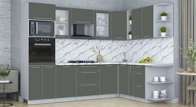 Кухонный гарнитур Интерлиния Мила Пластик 1.88x2.8 PR