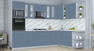 Кухонный гарнитур Интерлиния Мила Пластик 1.88x3.0 PR