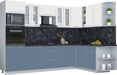 Кухонный гарнитур Интерлиния Мила Пластик 1.88x3.0 PR - фото