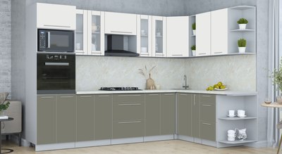 Кухонный гарнитур Интерлиния Мила Пластик 1.88x3.0 PR